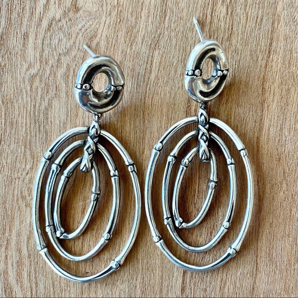 John Hardy sterling silver drop earrings